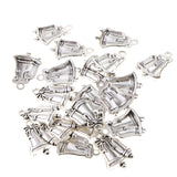 Maxbell 20 Pieces Antique Silver Charm Pendant for DIY Jewelry Making Bell