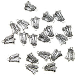 Maxbell 20 Pieces Antique Silver Charm Pendant for DIY Jewelry Making Bell