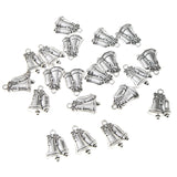 Maxbell 20 Pieces Antique Silver Charm Pendant for DIY Jewelry Making Bell