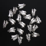 Maxbell 20 Pieces Antique Silver Charm Pendant for DIY Jewelry Making Bell