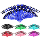 Maxbell 36 Pieces Acrylic Ear Gauges Tunnel Plugs Stretcher Expander Kit Red