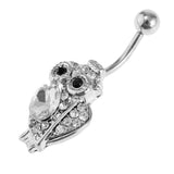 Maxbell 14G Belly Button Rings Stainless Steel Navel Ring Barbell Jewelry Owl