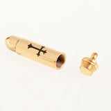 Maxbell Stainless Steel Cross Bullet Pendant Urn Jewelry for Ashes Gold-1