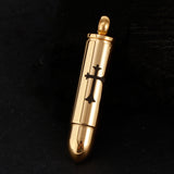 Maxbell Stainless Steel Cross Bullet Pendant Urn Jewelry for Ashes Gold-1