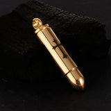 Maxbell Stainless Steel Cross Bullet Pendant Urn Jewelry for Ashes Gold-1