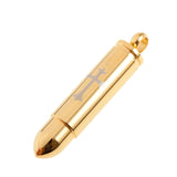 Maxbell Stainless Steel Cross Bullet Pendant Urn Jewelry for Ashes Gold-2