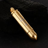 Maxbell Stainless Steel Cross Bullet Pendant Urn Jewelry for Ashes Gold-2