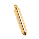 Maxbell Stainless Steel Cross Bullet Pendant Urn Jewelry for Ashes Gold-2