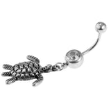 Maxbell 14G Belly Button Rings Stainless Steel Navel Ring Barbell Jewelry Tortoise