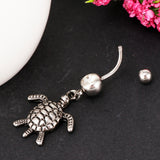 Maxbell 14G Belly Button Rings Stainless Steel Navel Ring Barbell Jewelry Tortoise