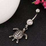 Maxbell 14G Belly Button Rings Stainless Steel Navel Ring Barbell Jewelry Tortoise