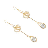 Maxbell Womens Gold Tone Crystal Drop Hook Earrings Wedding Party Waterdrop Earrings