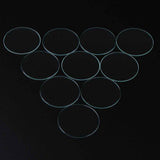 Maxbell 10 Pieces Clear Flat Mineral Glass Watch Replacement Part Watchmaker 39.5mm