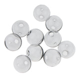 Maxbell 10pcs Globe Glass Bottle Charm Pendant DIY Craft Jewelry Making Gray