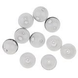 Maxbell 10pcs Globe Glass Bottle Charm Pendant DIY Craft Jewelry Making Gray