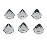 Maxbell 6 Pcs Clear Glass Bottle Charm Pendant DIY Craft Jewelry Making Gray