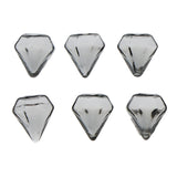 Maxbell 6 Pcs Clear Glass Bottle Charm Pendant DIY Craft Jewelry Making Gray