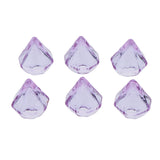 Maxbell 6 Pcs Clear Glass Bottle Charm Pendant DIY Craft Jewelry Making Purple