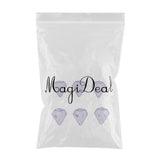 Maxbell 6 Pcs Clear Glass Bottle Charm Pendant DIY Craft Jewelry Making Purple