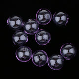 Maxbell 10pcs Globe Glass Bottle Charm Pendant DIY Craft Jewelry Making Purple