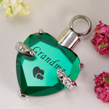 Maxbell Crystal Heart Cremation Jewellery Urn Pendant Keepsake Necklace DIY Grandma