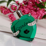 Maxbell Crystal Heart Cremation Jewellery Urn Pendant Keepsake Necklace DIY Grandma