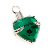 Maxbell Crystal Heart Cremation Jewellery Urn Pendant Keepsake Necklace DIY Grandma