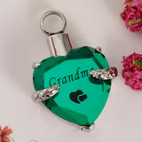 Maxbell Crystal Heart Cremation Jewellery Urn Pendant Keepsake Necklace DIY Grandma