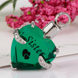 Maxbell Crystal Heart Cremation Jewellery Urn Pendant Keepsake Necklace DIY Sister