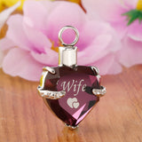 Maxbell Heart Cremation Urn Pendant for Ashes Urn Jewelry Memorial Necklace Wife