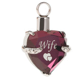 Maxbell Heart Cremation Urn Pendant for Ashes Urn Jewelry Memorial Necklace Wife