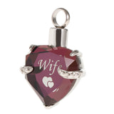 Maxbell Heart Cremation Urn Pendant for Ashes Urn Jewelry Memorial Necklace Wife