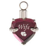 Maxbell Heart Cremation Urn Pendant for Ashes Urn Jewelry Memorial Necklace Wife