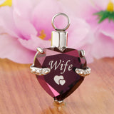 Maxbell Heart Cremation Urn Pendant for Ashes Urn Jewelry Memorial Necklace Wife