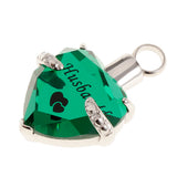 Maxbell Crystal Heart Cremation Jewellery Urn Pendant Keepsake Necklace DIY Husband