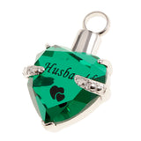 Maxbell Crystal Heart Cremation Jewellery Urn Pendant Keepsake Necklace DIY Husband