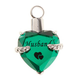 Maxbell Crystal Heart Cremation Jewellery Urn Pendant Keepsake Necklace DIY Husband