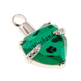 Maxbell Crystal Heart Cremation Jewellery Urn Pendant Keepsake Necklace DIY Husband