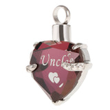 Maxbell Heart Cremation Urn Pendant for Ashes Urn Jewelry Memorial Necklace Uncle