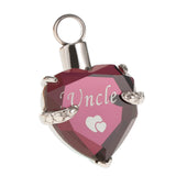 Maxbell Heart Cremation Urn Pendant for Ashes Urn Jewelry Memorial Necklace Uncle