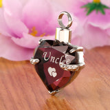 Maxbell Heart Cremation Urn Pendant for Ashes Urn Jewelry Memorial Necklace Uncle