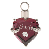 Maxbell Heart Cremation Urn Pendant for Ashes Urn Jewelry Memorial Necklace Uncle