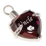 Maxbell Heart Cremation Urn Pendant for Ashes Urn Jewelry Memorial Necklace Uncle