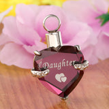 Maxbell Heart Cremation Urn Pendant for Ashes Urn Jewelry Memorial Necklace Daughter