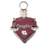 Maxbell Heart Cremation Urn Pendant for Ashes Urn Jewelry Memorial Necklace Daughter