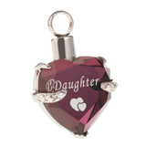 Maxbell Heart Cremation Urn Pendant for Ashes Urn Jewelry Memorial Necklace Daughter