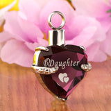 Maxbell Heart Cremation Urn Pendant for Ashes Urn Jewelry Memorial Necklace Daughter