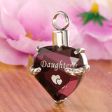 Maxbell Heart Cremation Urn Pendant for Ashes Urn Jewelry Memorial Necklace Daughter