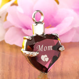 Maxbell Heart Cremation Urn Pendant for Ashes Urn Jewelry Memorial Necklace Mom