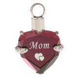 Maxbell Heart Cremation Urn Pendant for Ashes Urn Jewelry Memorial Necklace Mom